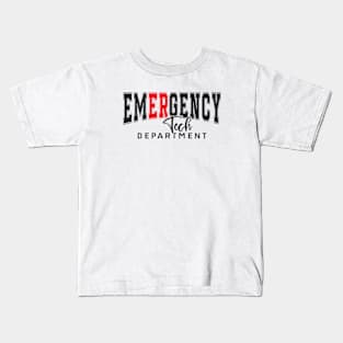 Emergency Department Emergency Room Tech Er Nurse Healthcare Kids T-Shirt